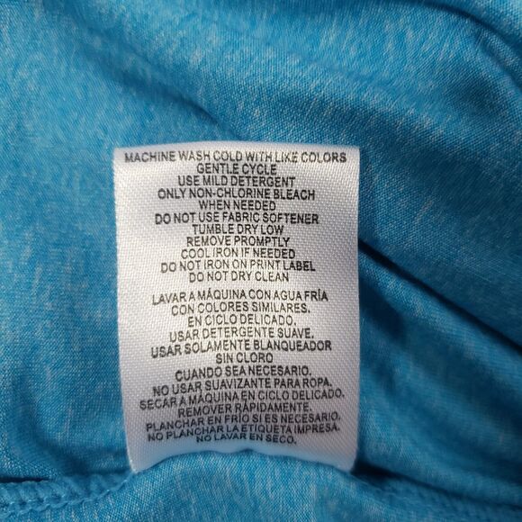 32 Degrees Cool Women's T Shirt Tee Medium Teal Short Sleeve Crew Neck Stretch - Picture 8 of 8